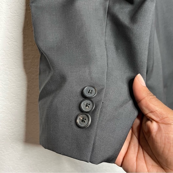 Jil Sander Men Blazer Jacket 52 Gray Wool Mohair‎ Black Label Made in Italy XL - Picture 12 of 15